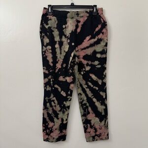 AFRM Costa Jogger Pants Earthy Spiral Tie Dye Casual Sweatpants Large